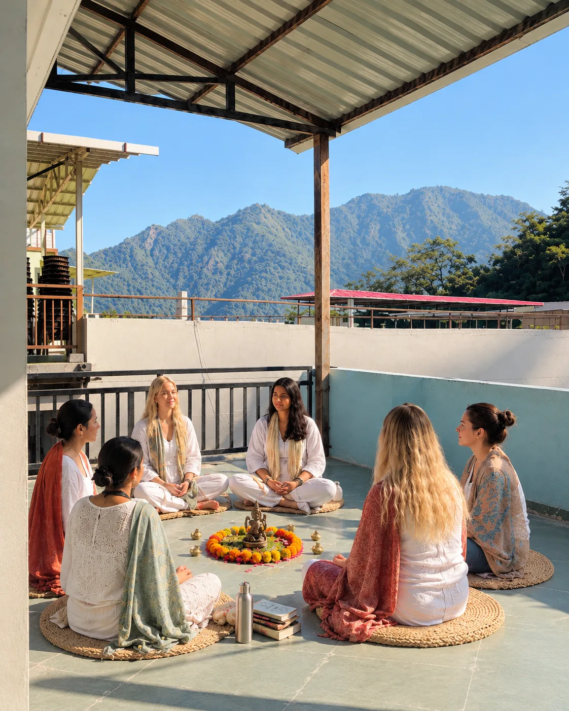 Meditation on the rooftop